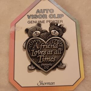 Sherman Pewter Auto Visor Clip